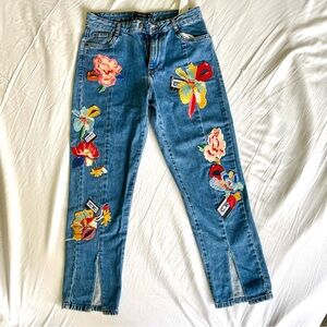 Vintage Zara embroidered jeans